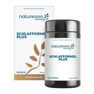 Schlafformel Plus von Naturesan, Packung mit 60 Kapseln
