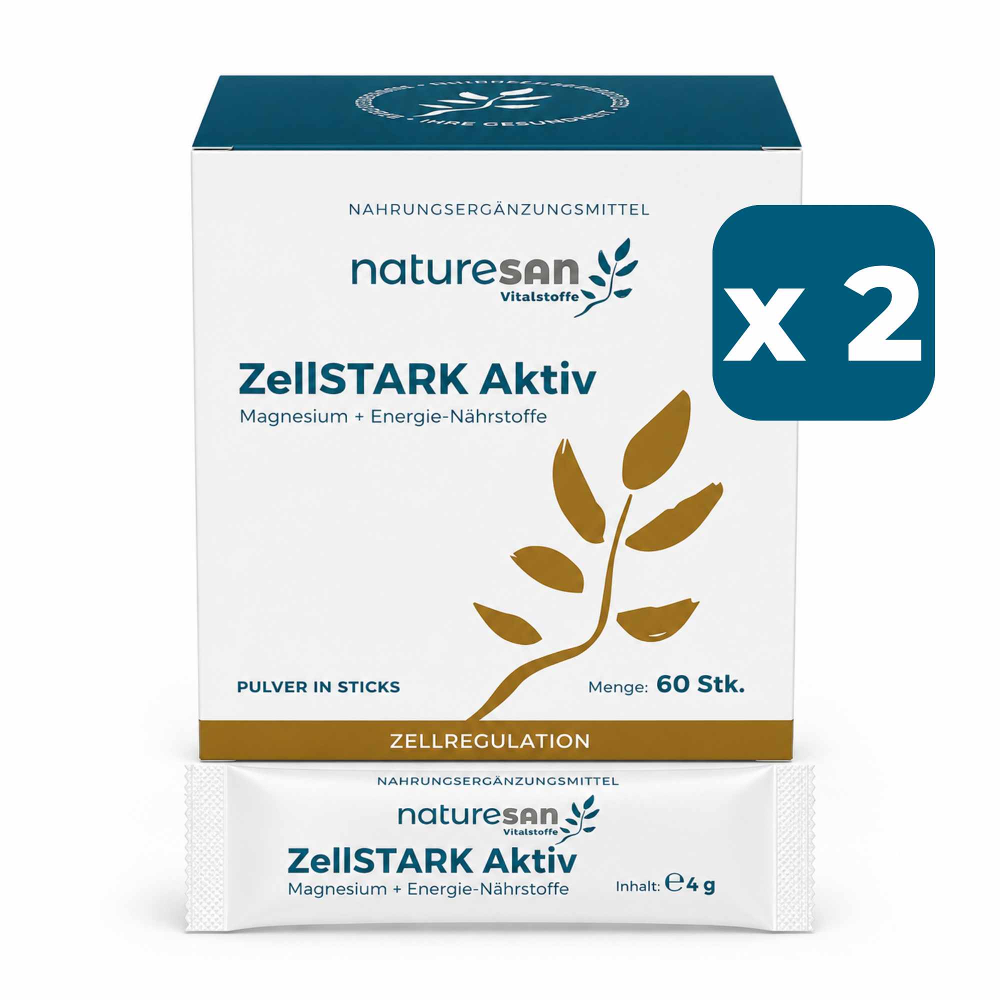 Vorratspack ZellStark Aktiv | 3 Packungen je 60 Stk. Sticks